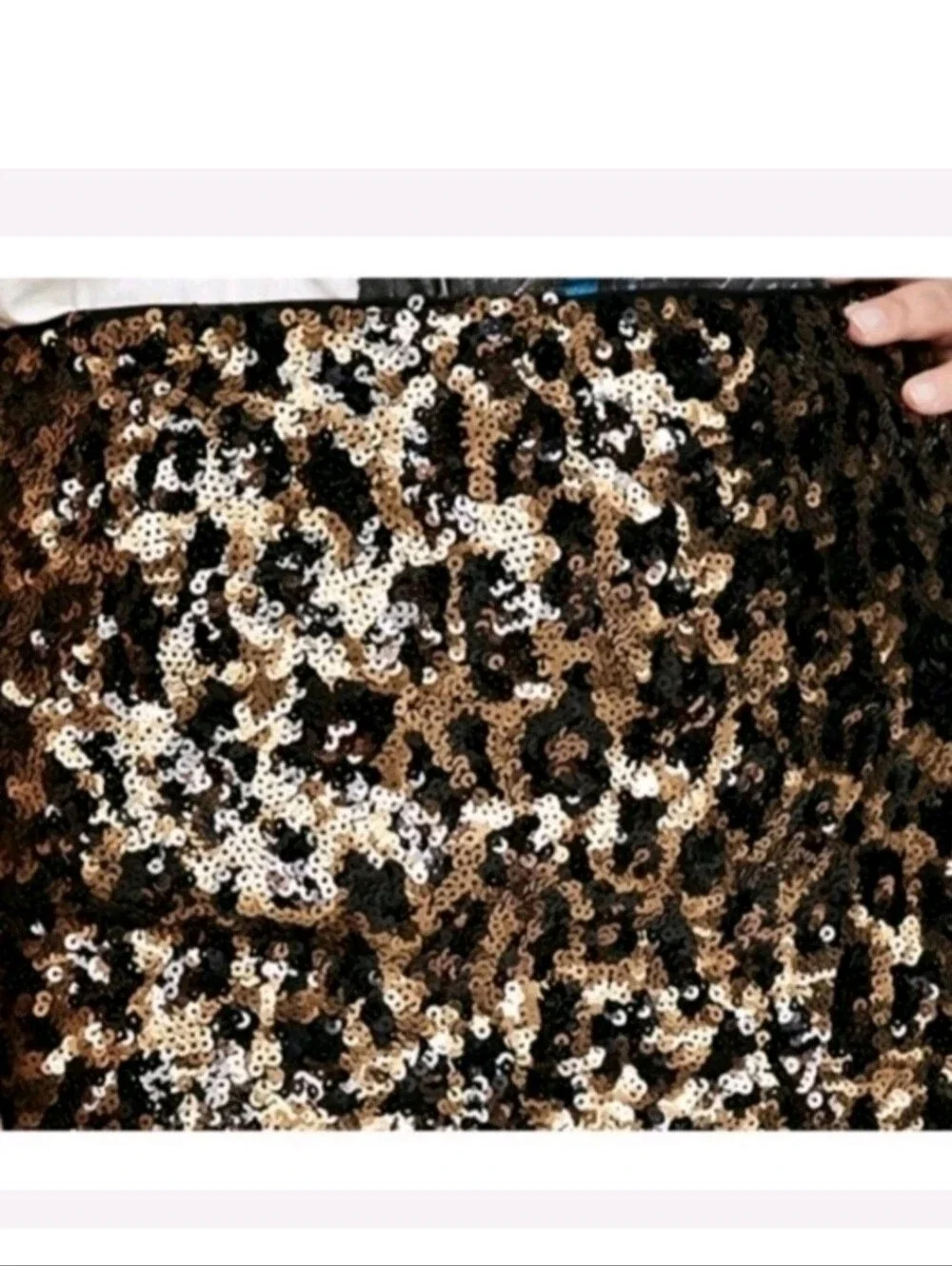 Alice + Olivia Ramos Leopard Print Sequin Pencil Skirt Size 0